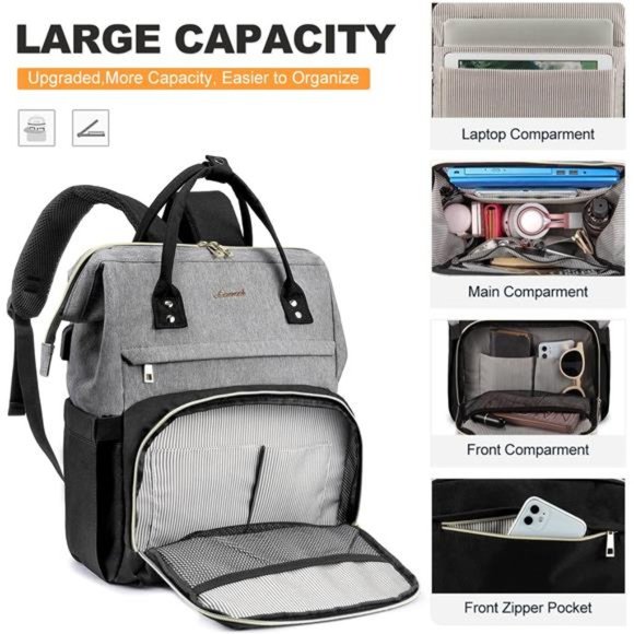 Laptop Backpack for Women Fashion Business Computer Backpacks Travel Bags Purse - Picture 3 of 6